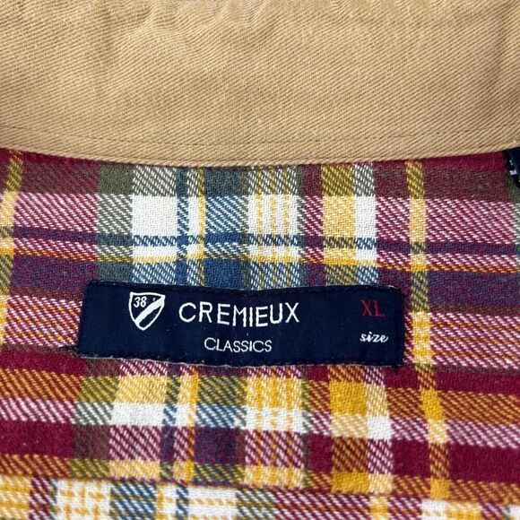 Cremieux Classics Dress Shirt Mens Size XL Red Plaid Long Sleeve - Picture 10 of 13